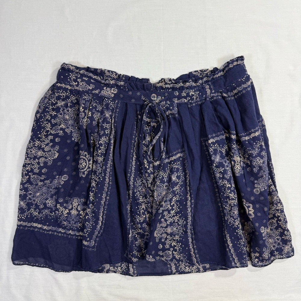 Denim & Supply Ralph Lauren Navy Bandana Print Mini Skirt